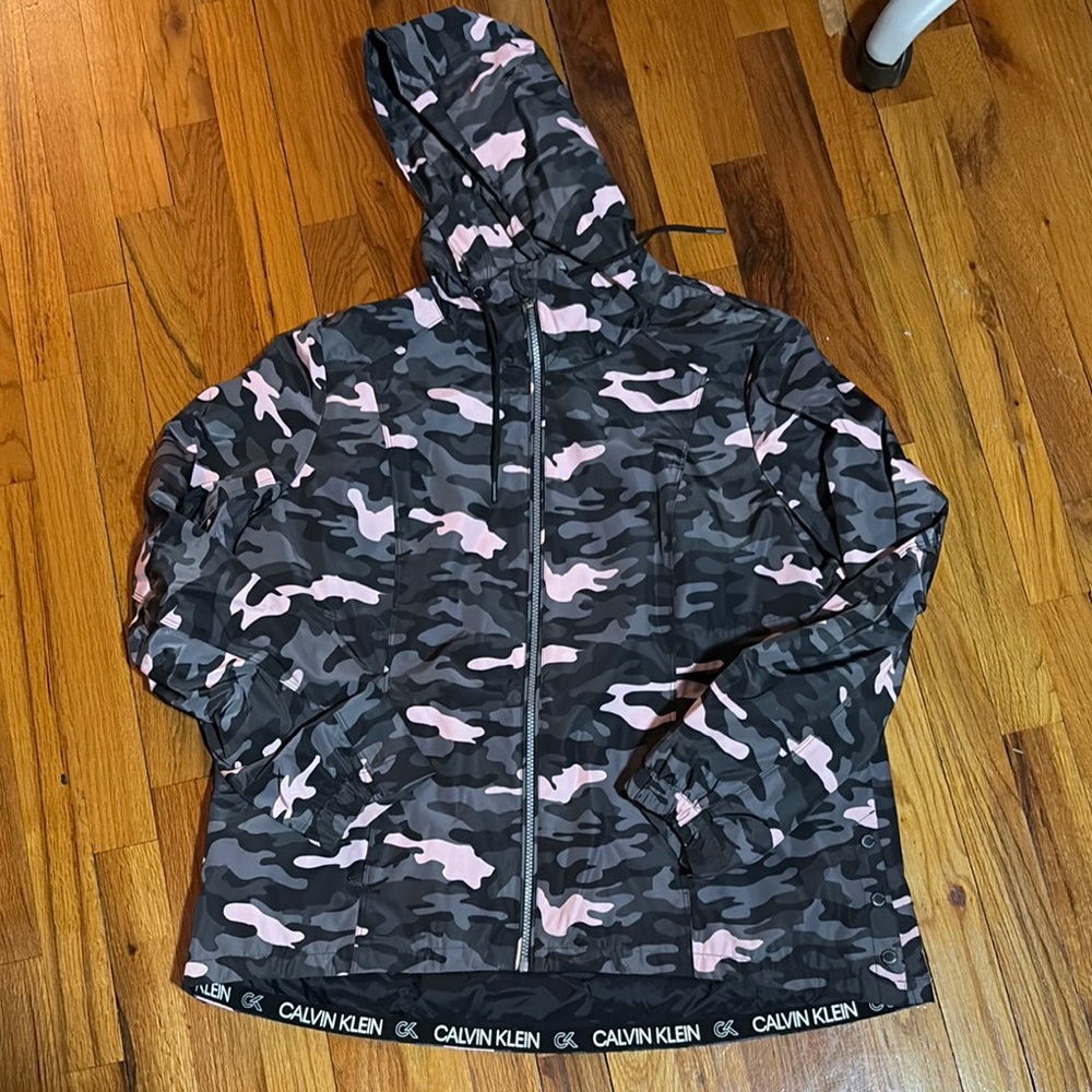 Calvin Klein Pink Camo Rain Jacket